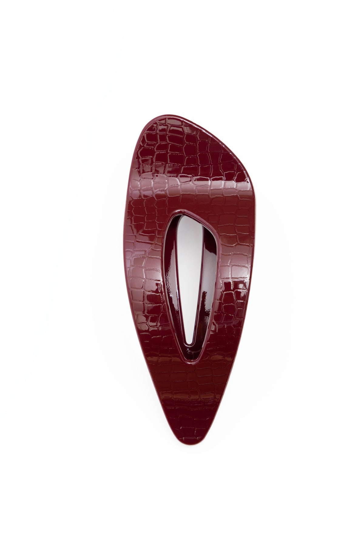 Crocodile Flat Claw Clip - Chocolate