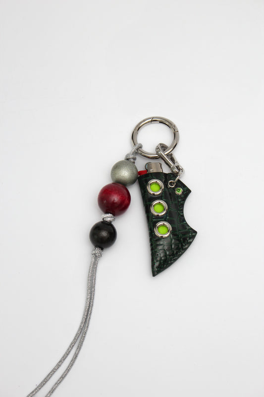 Glitter strap charm - red