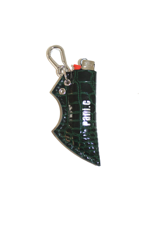 Essential lighter holder with stone - Dark green