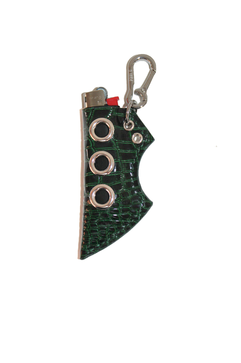 Essential lighter holder with stone - Dark green