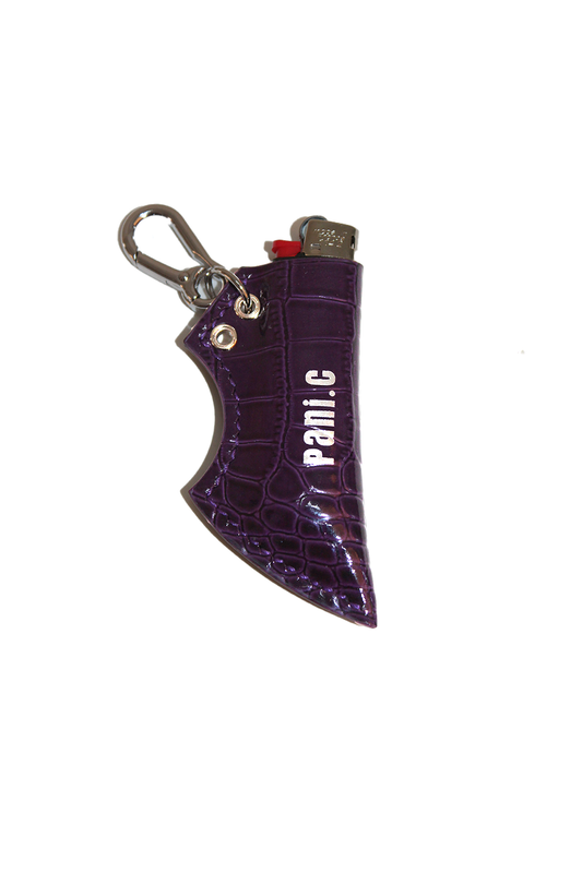 Essential Lighter holder with stone - Purple
