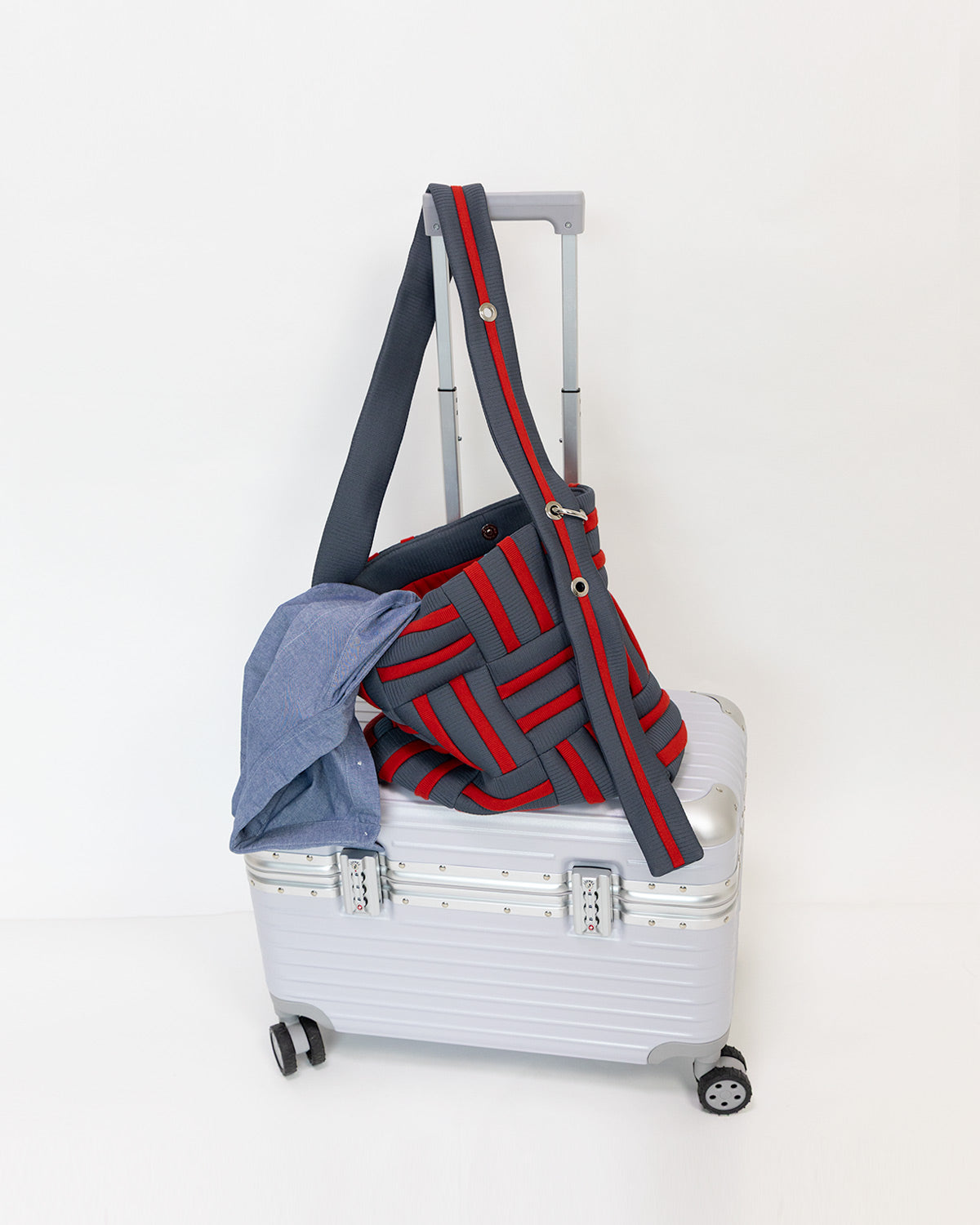 Grid crossbag - Red