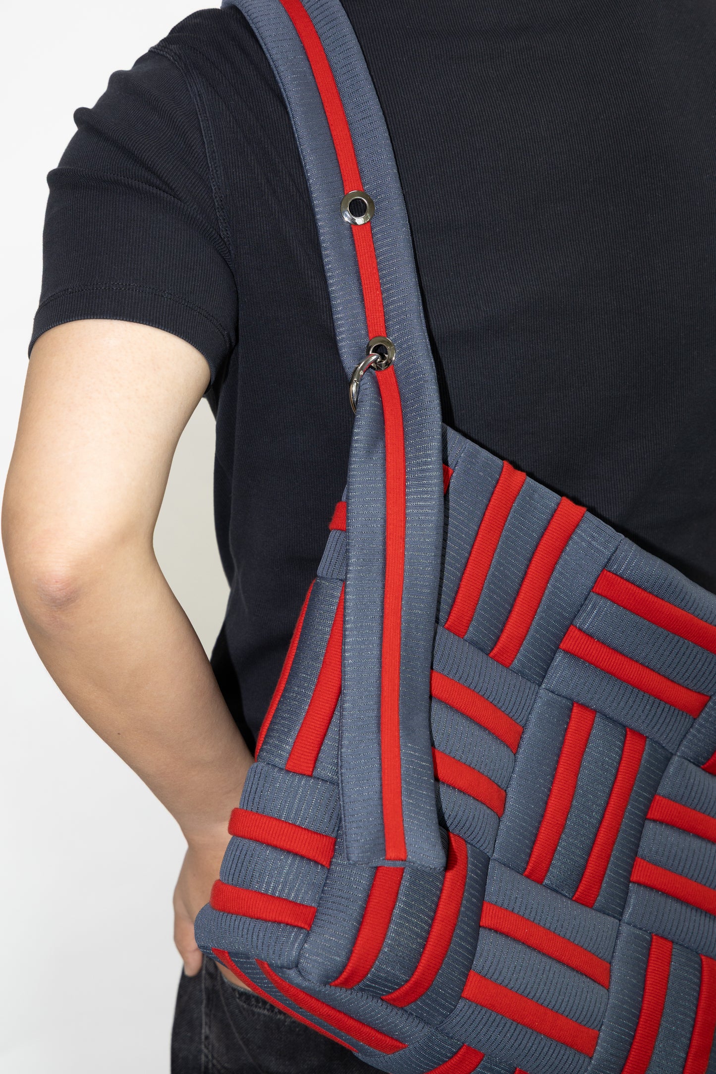 Grid crossbag - Red