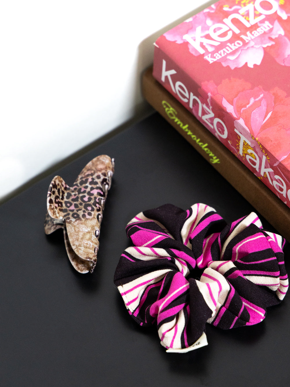 Vintage Leopard Claw clip - Sky Blue