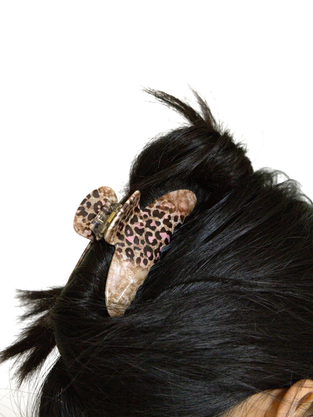 Vintage Leopard Claw clip - Pink