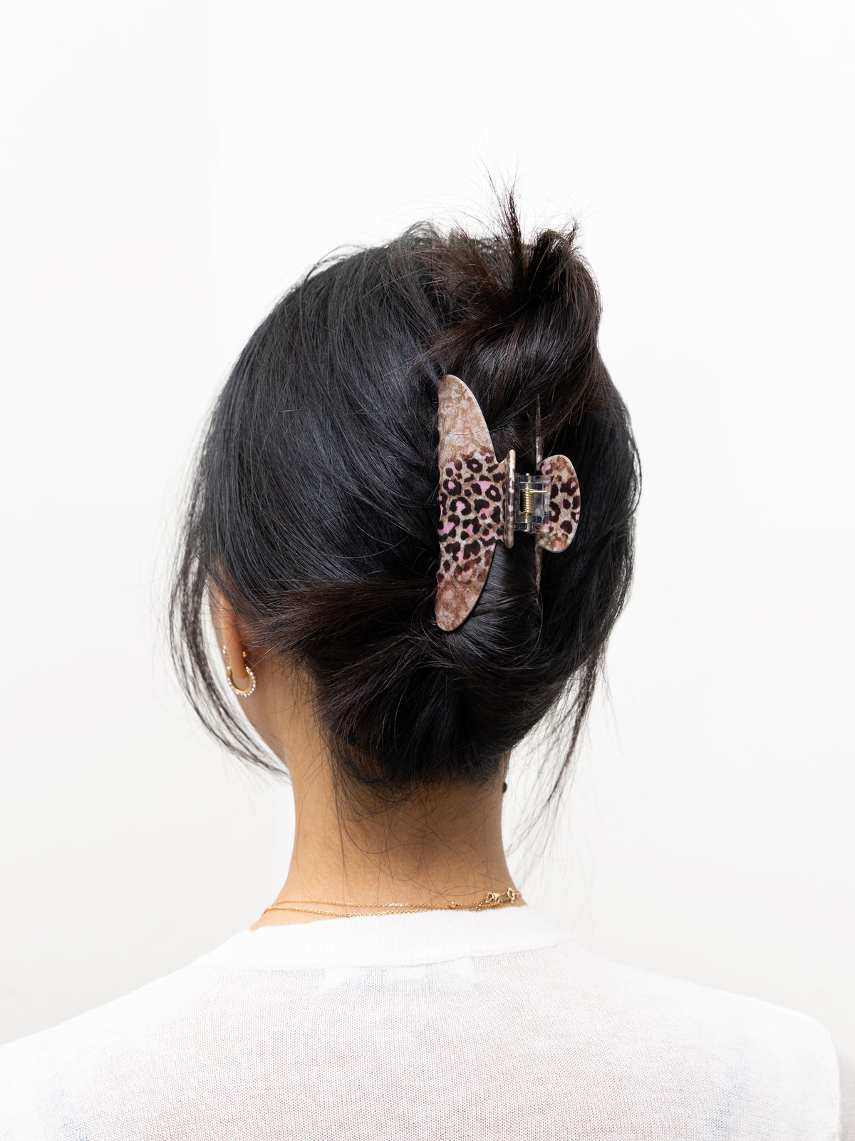 Vintage Leopard Claw clip - Pink