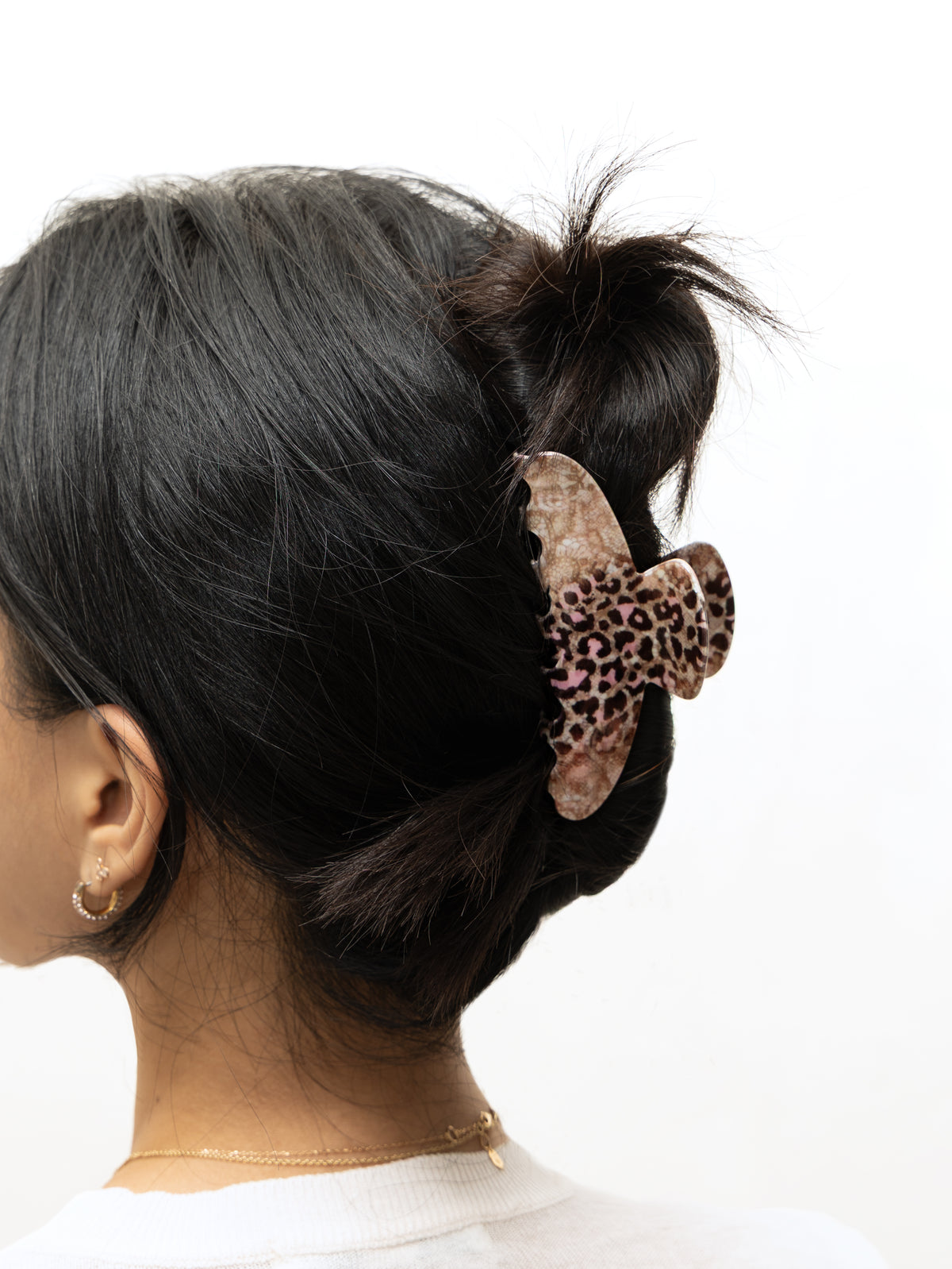 Vintage Leopard Claw clip - Pink