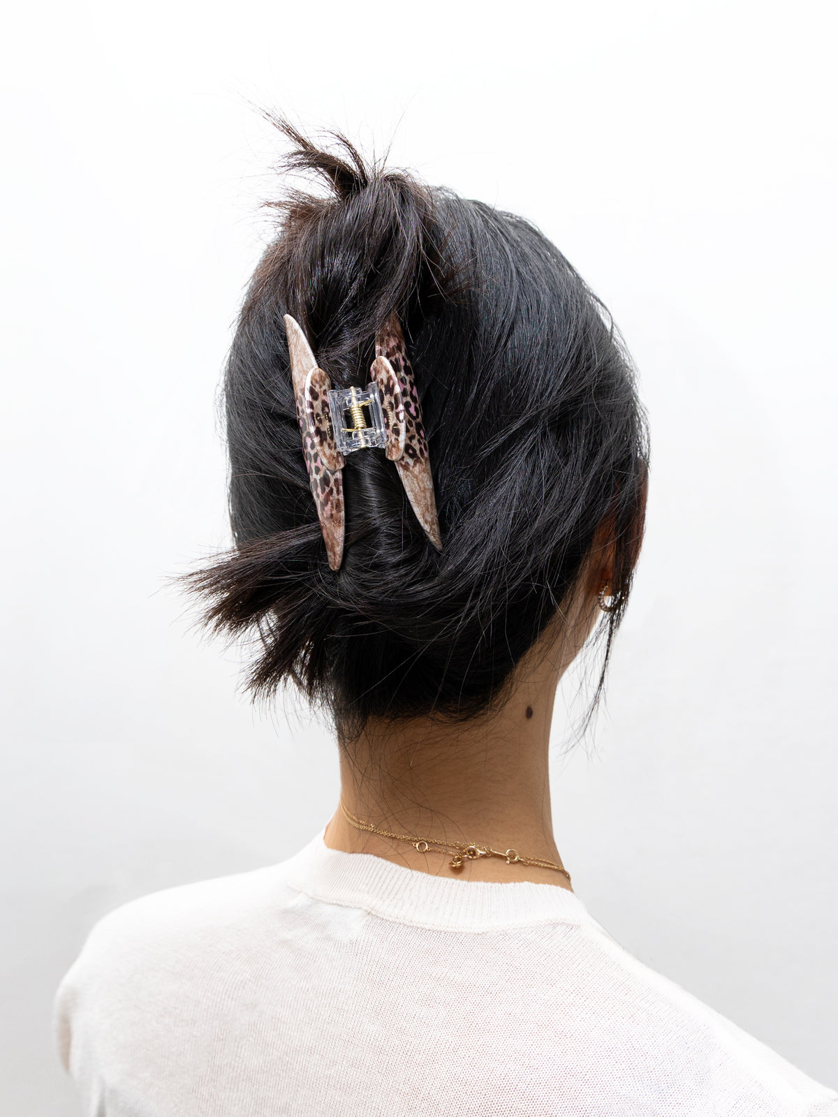 Vintage Leopard Claw clip - Pink