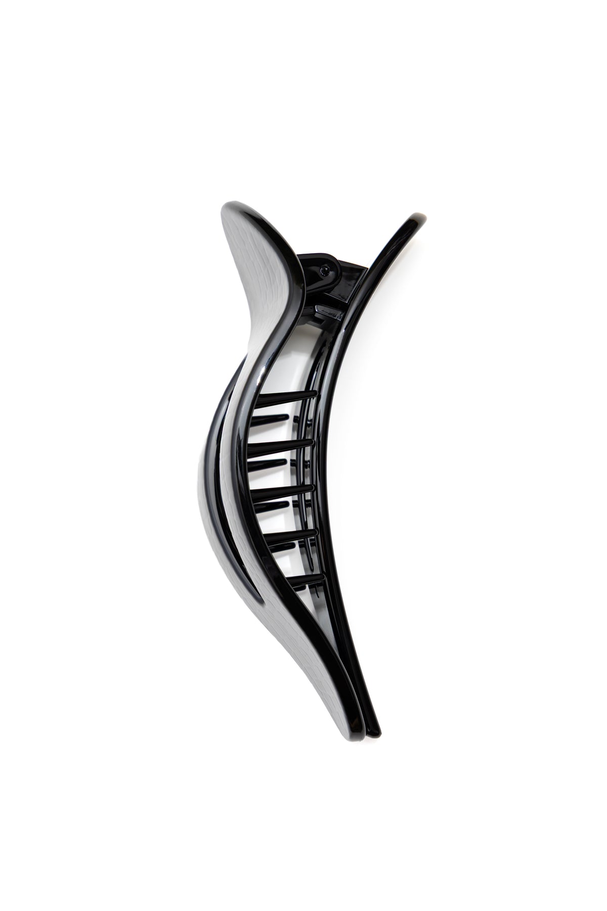 Crocodile Flat Claw Clip - Black