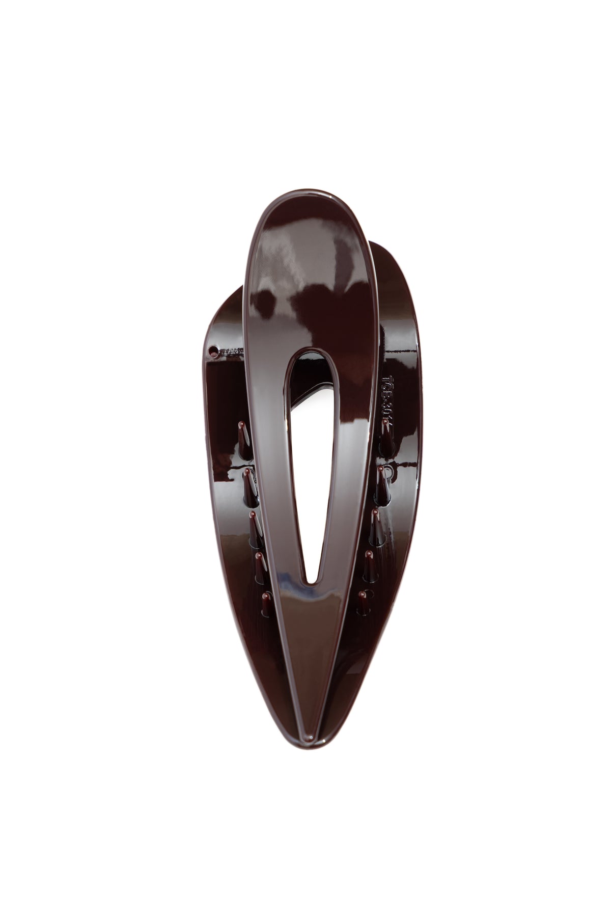 Crocodile Flat Claw Clip - Chocolate
