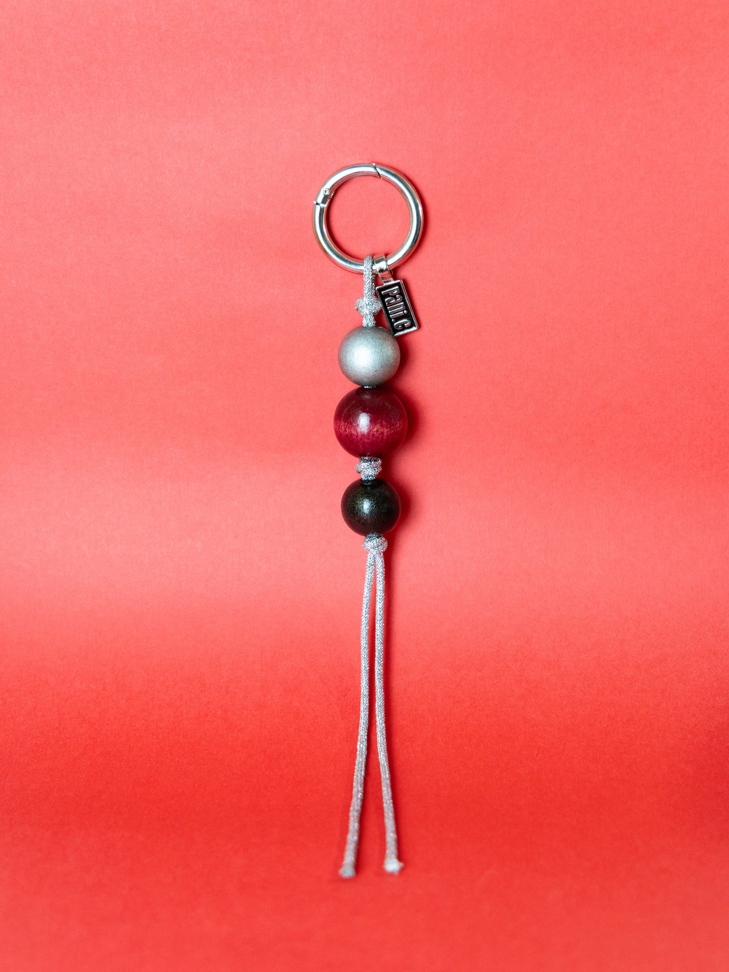 Glitter strap charm - red