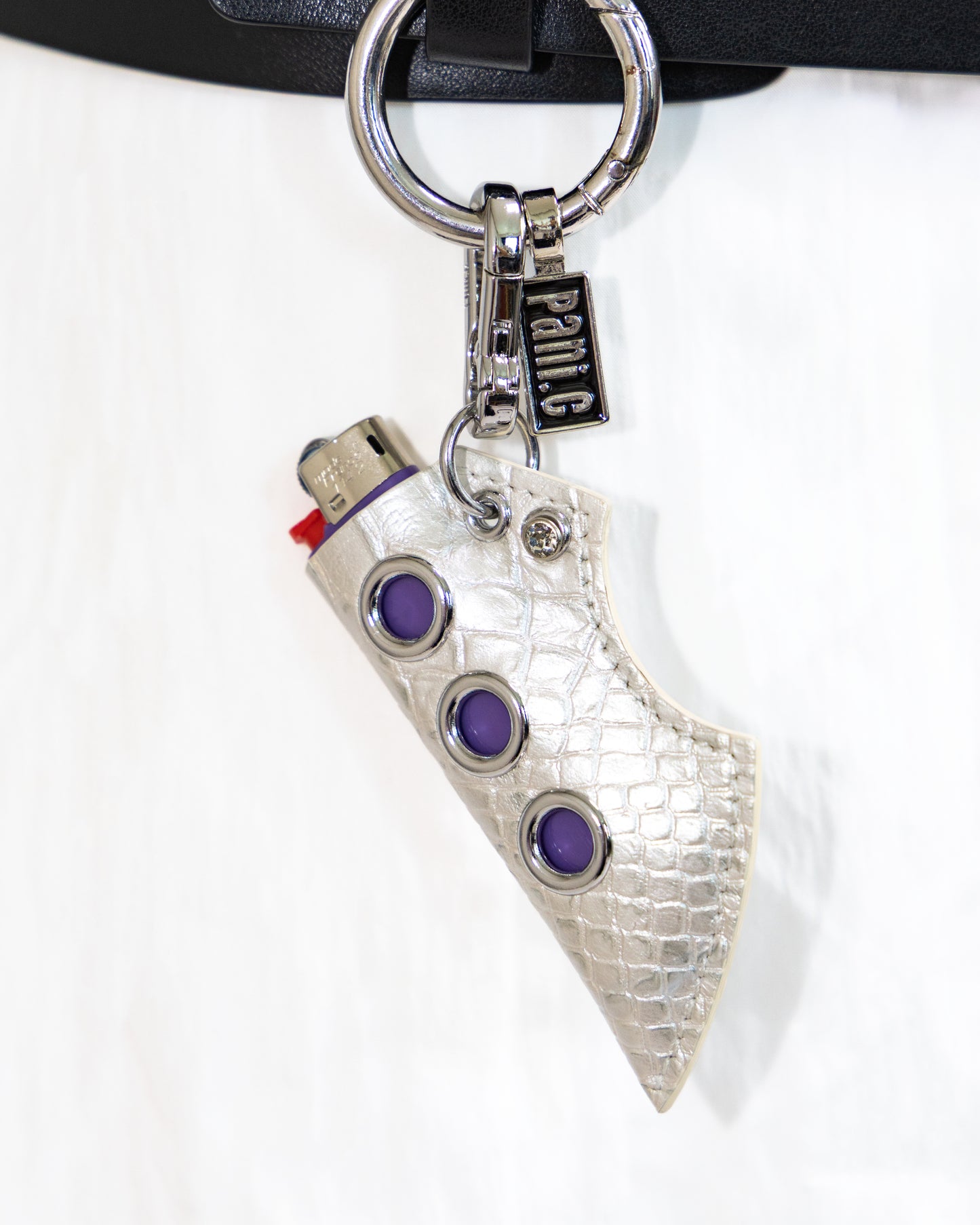 Essential Lighter holder with stone - Metal White