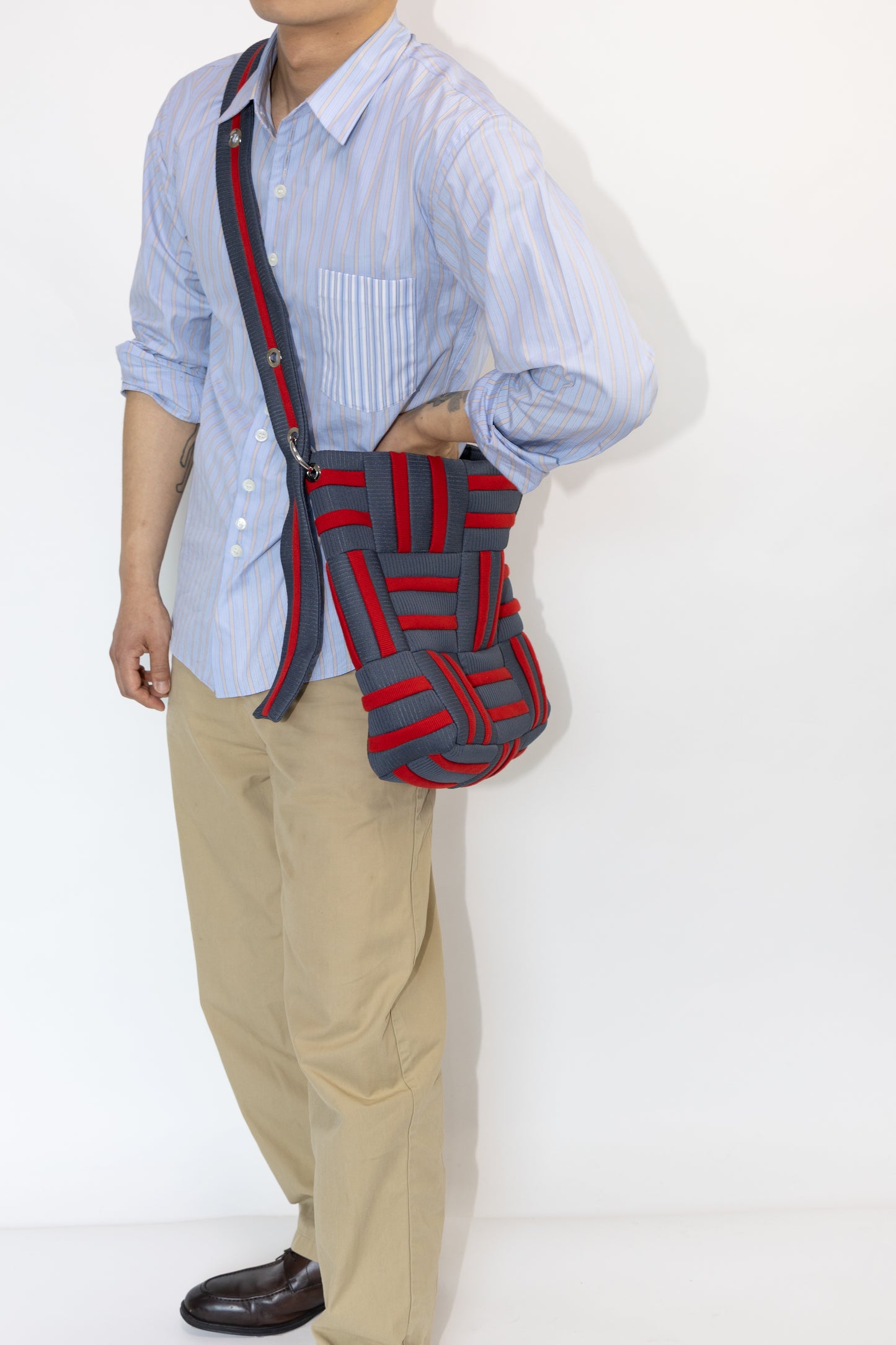 Grid crossbag - Red