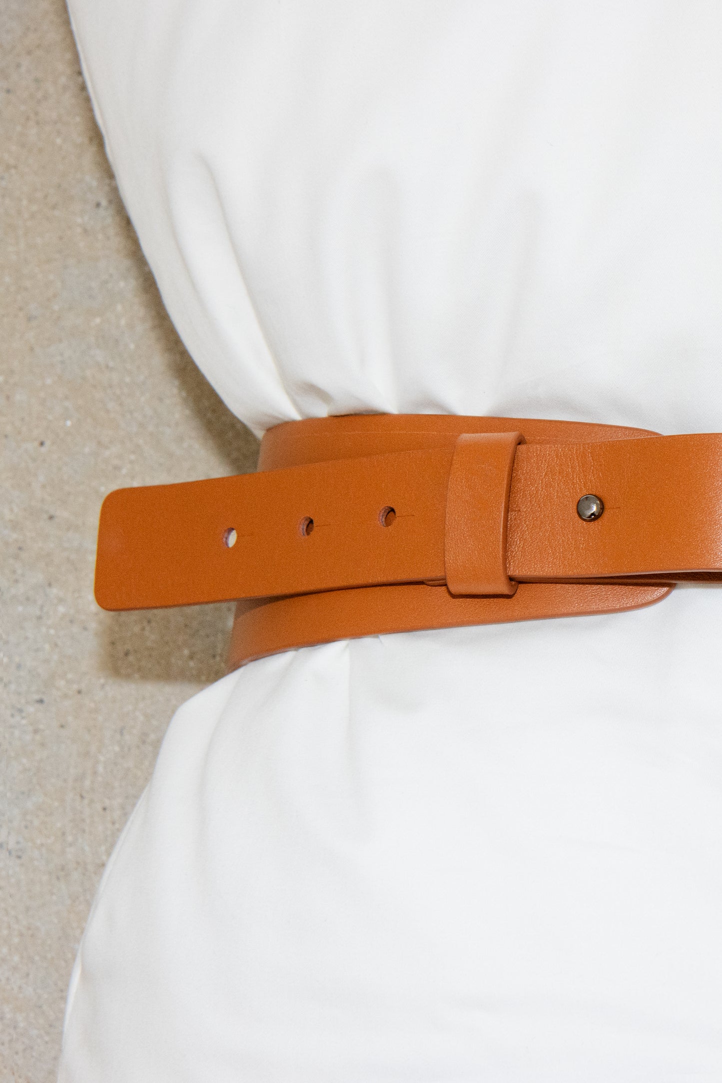 Pani.O leather belt - cognac