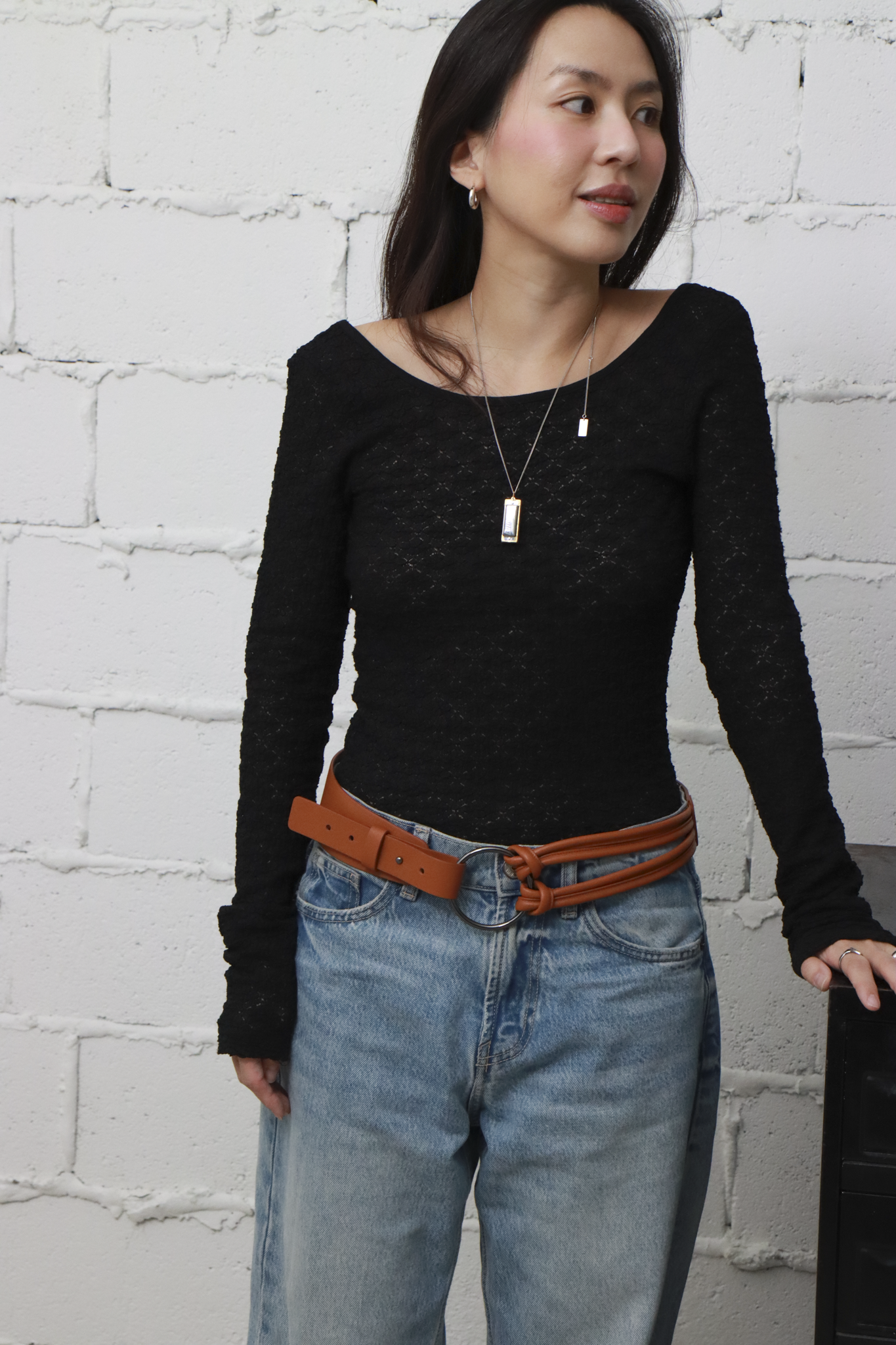 파니오 가죽벨트 - 코냑