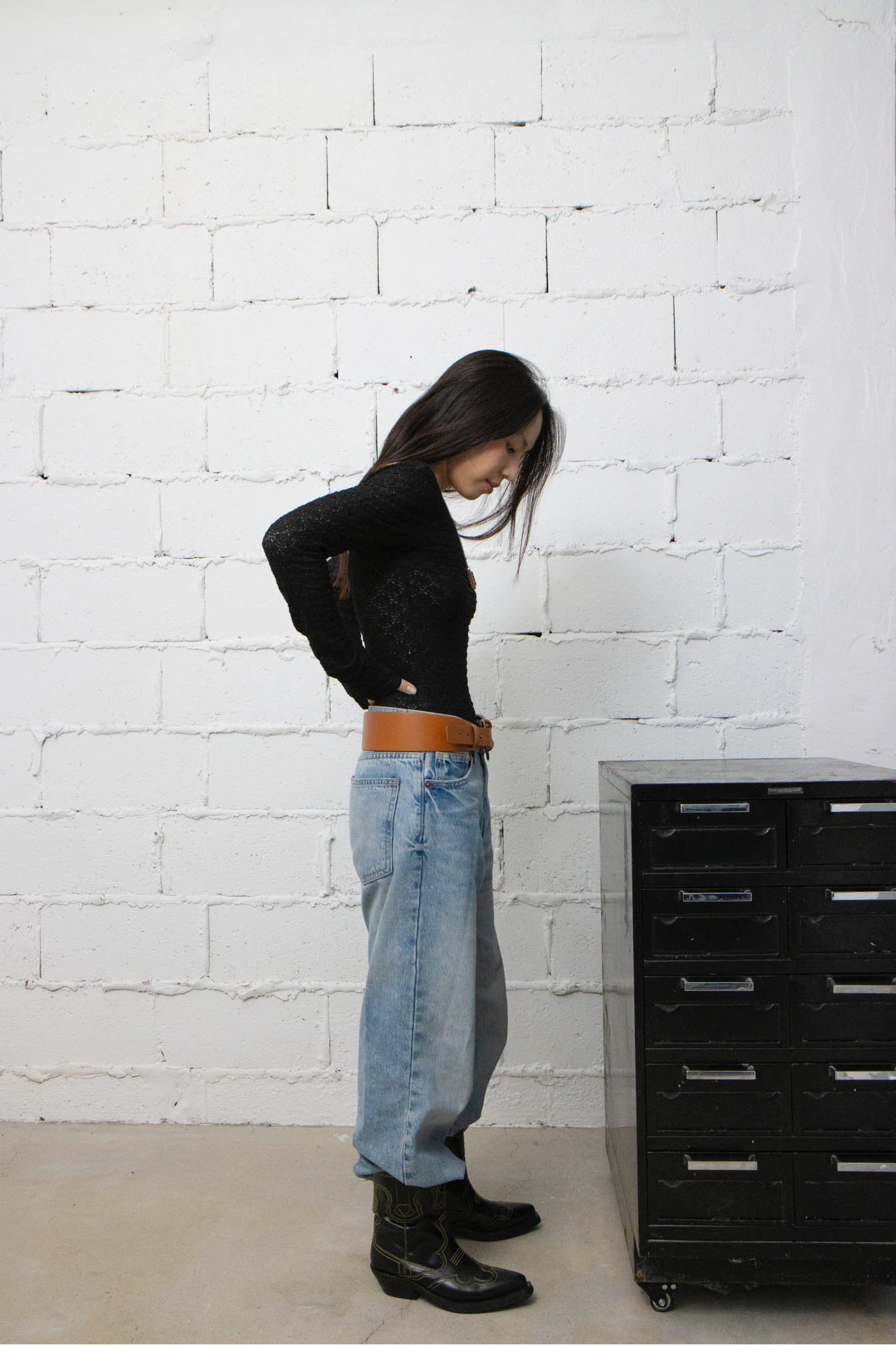 파니오 가죽벨트 - 코냑