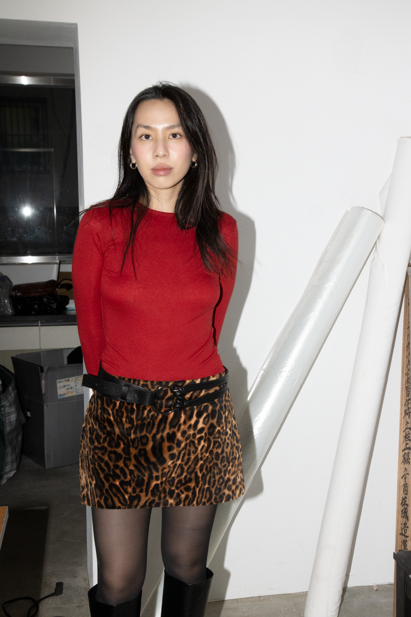 파니오 가죽벨트 - 블랙