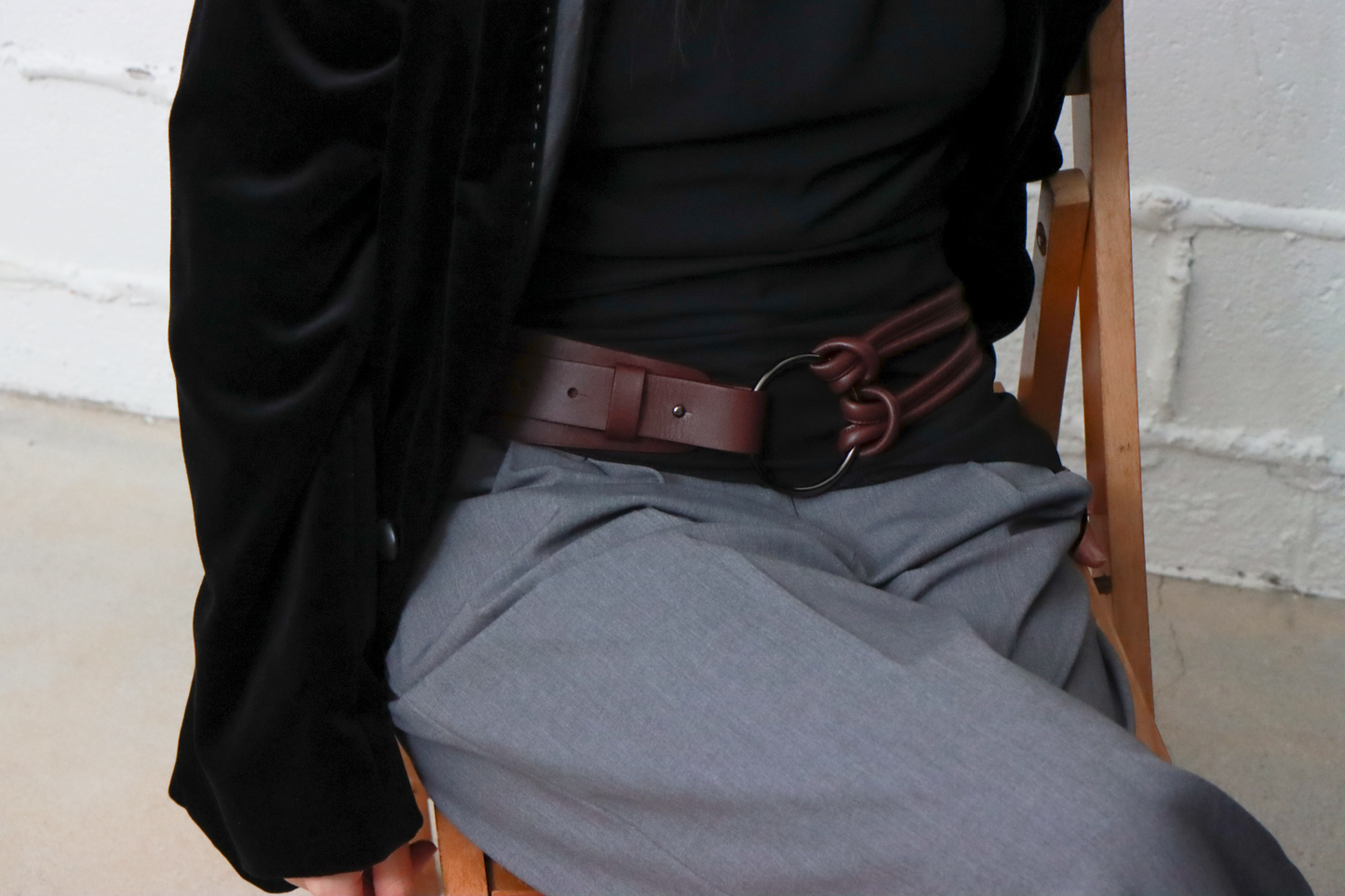 Pani.O 革ベルト - ワインブラウン