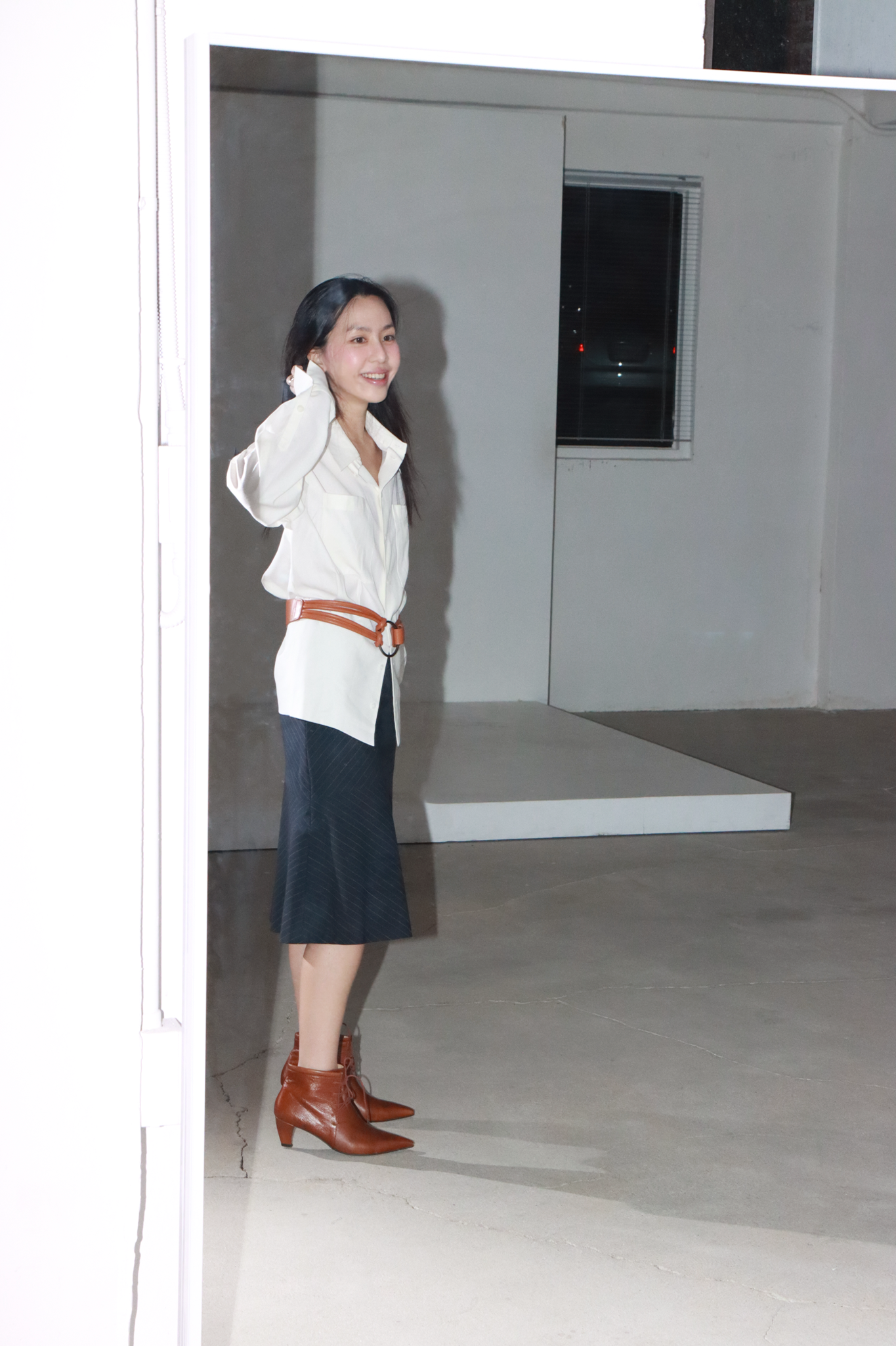 파니오 가죽벨트 - 코냑