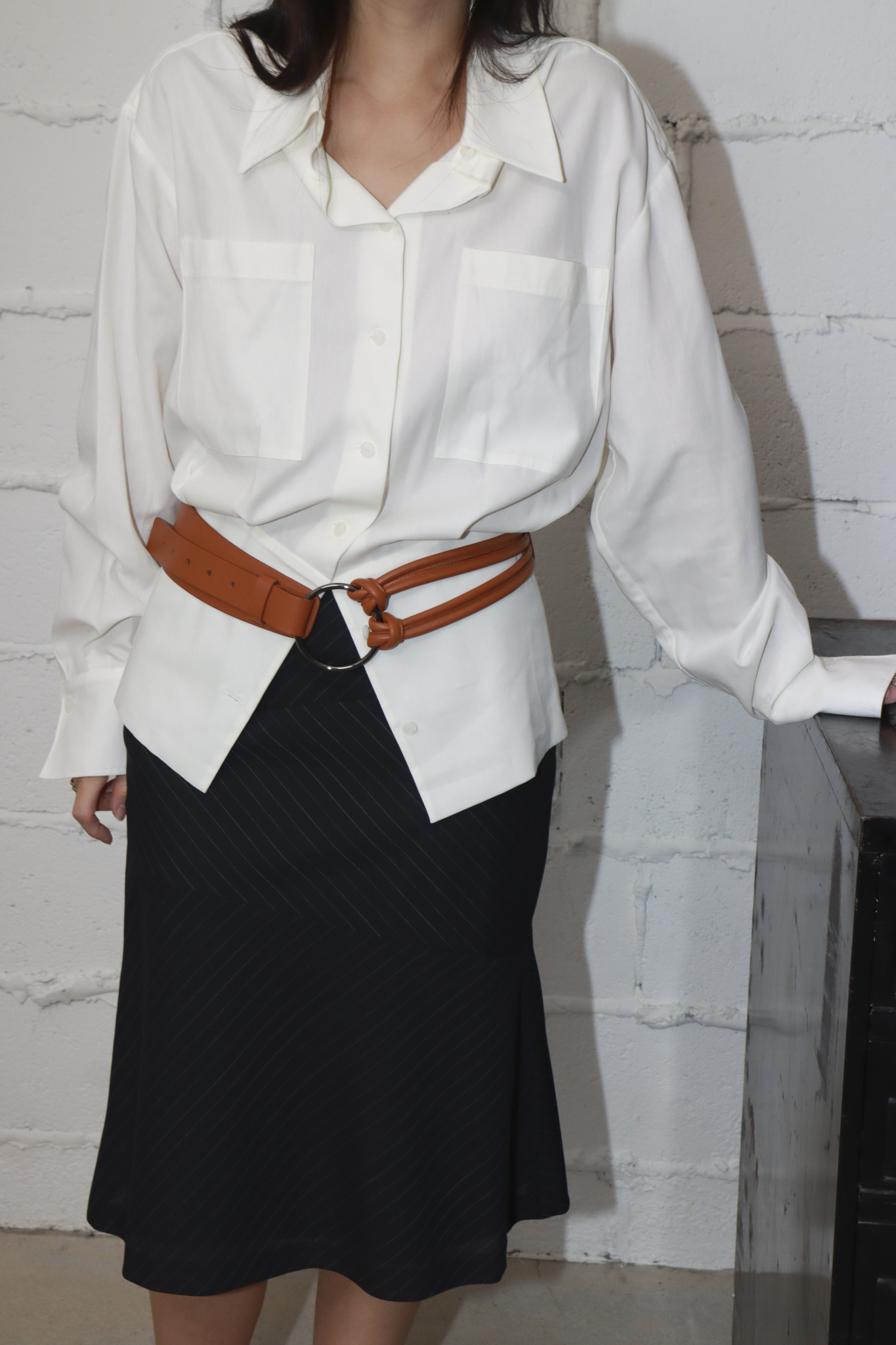 파니오 가죽벨트 - 코냑