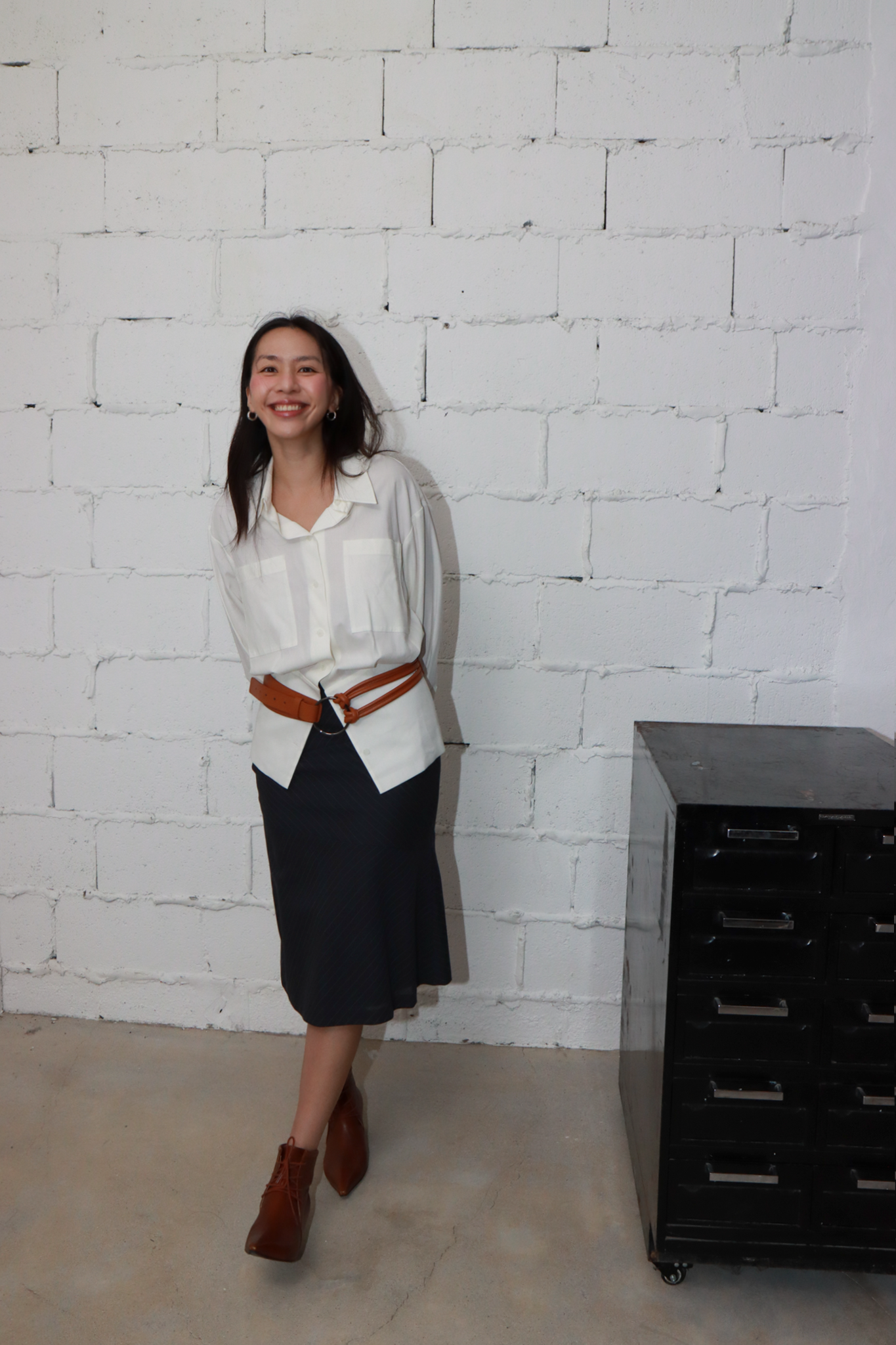 파니오 가죽벨트 - 코냑