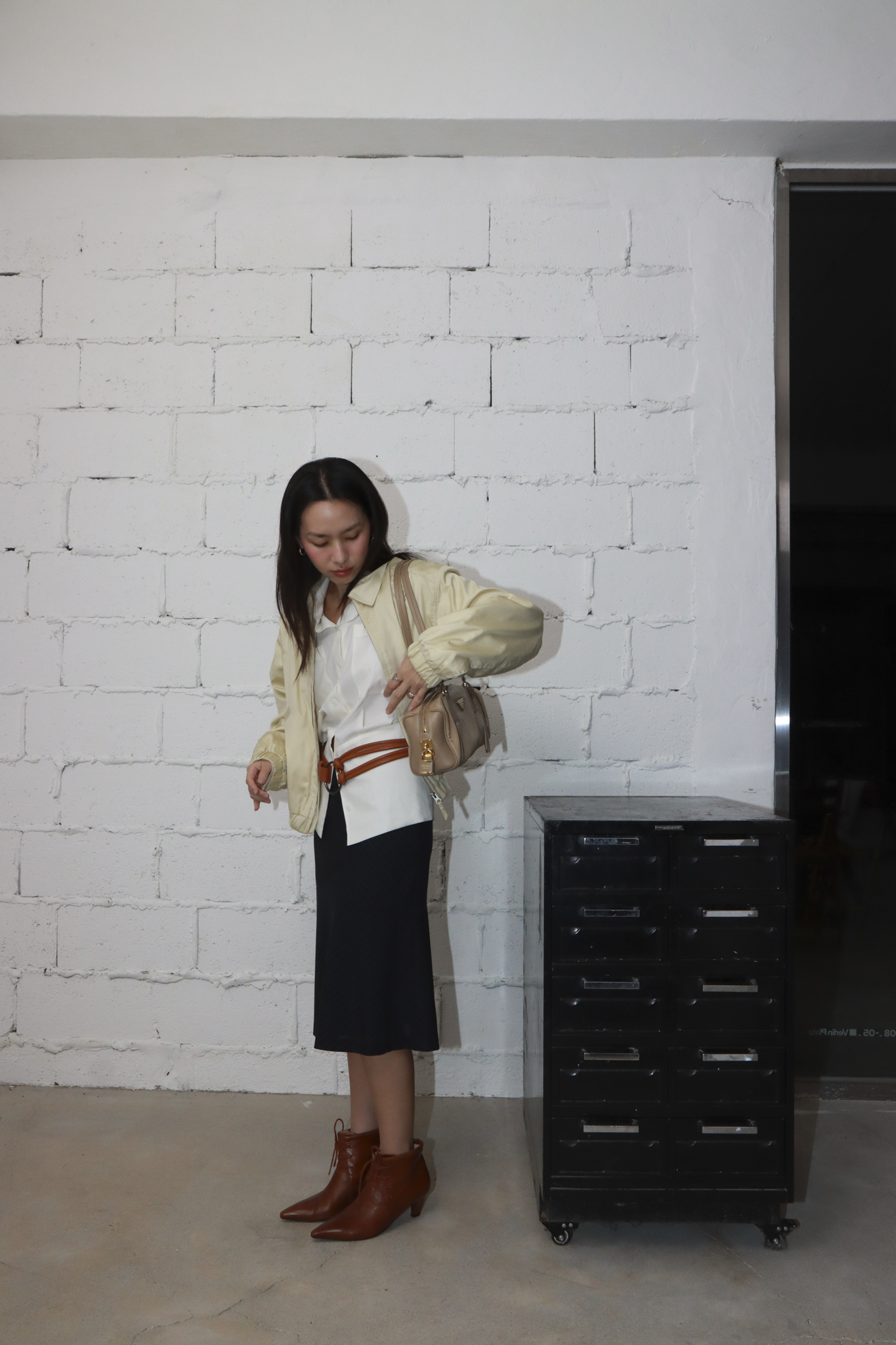 파니오 가죽벨트 - 코냑