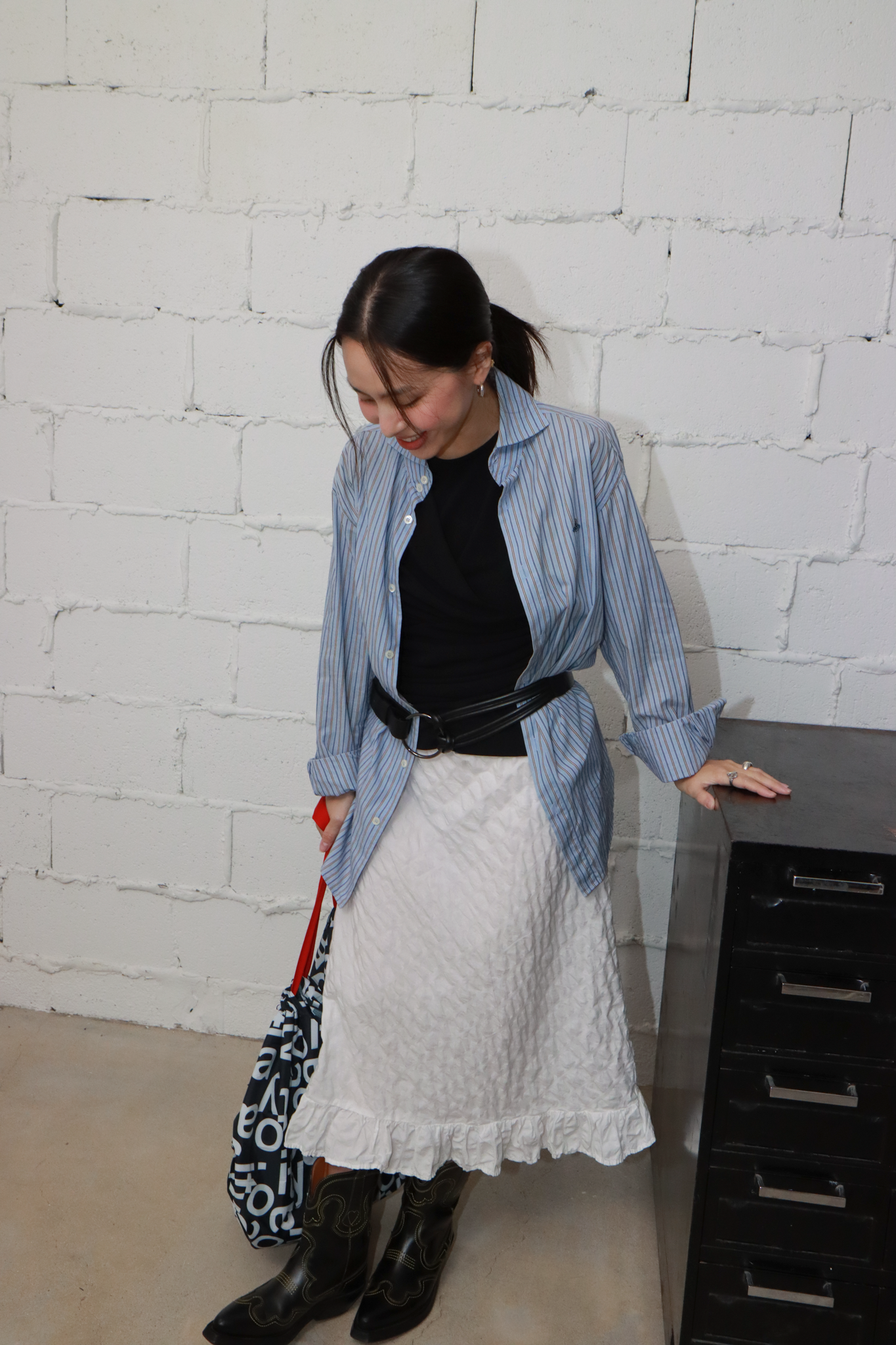 파니오 가죽벨트 - 블랙