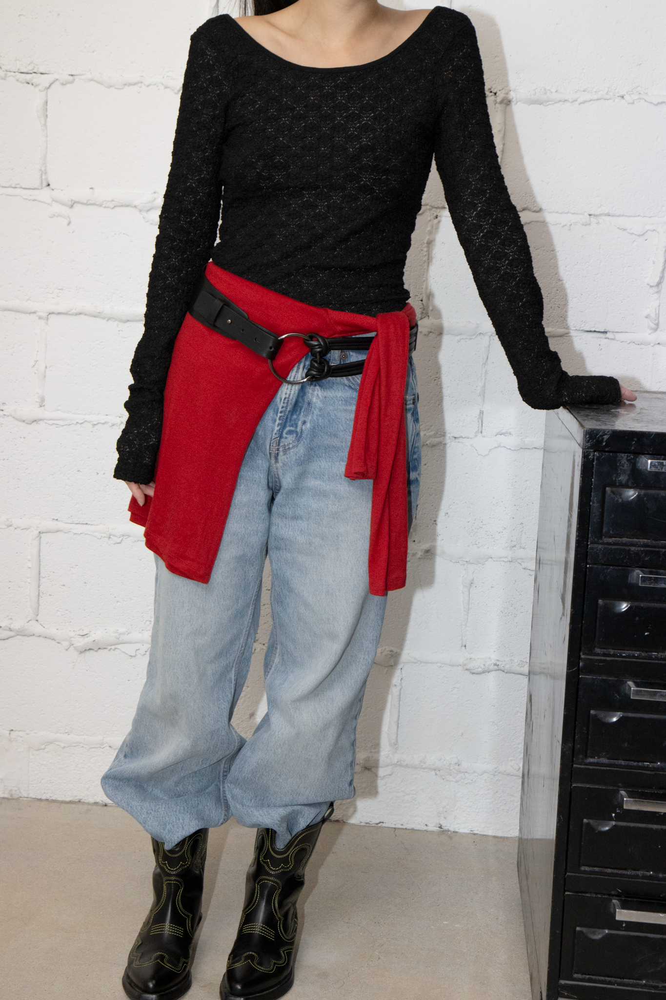 파니오 가죽벨트 - 블랙