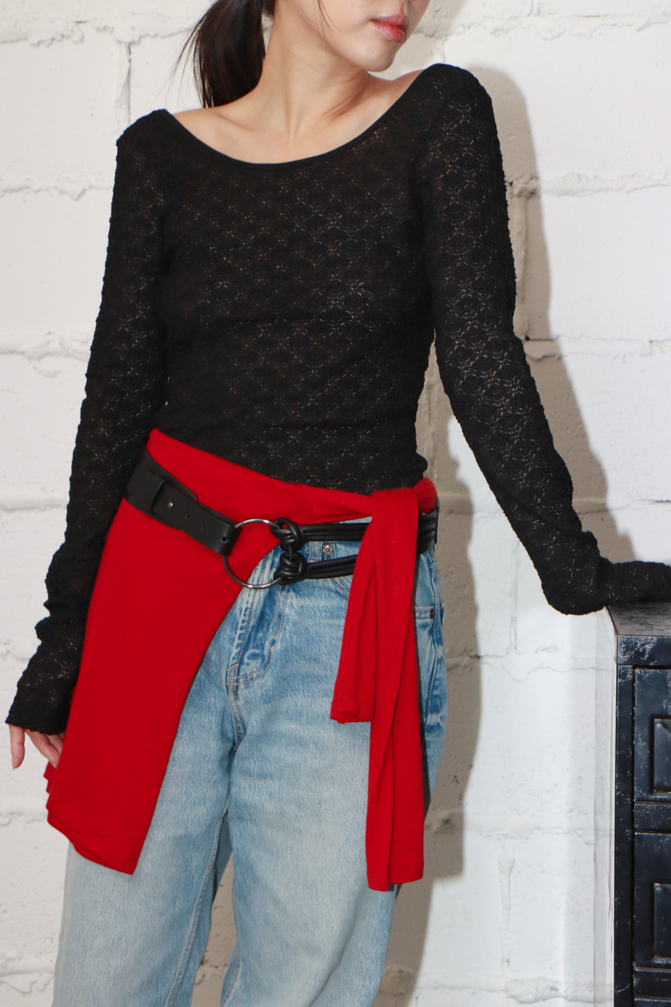 파니오 가죽벨트 - 블랙