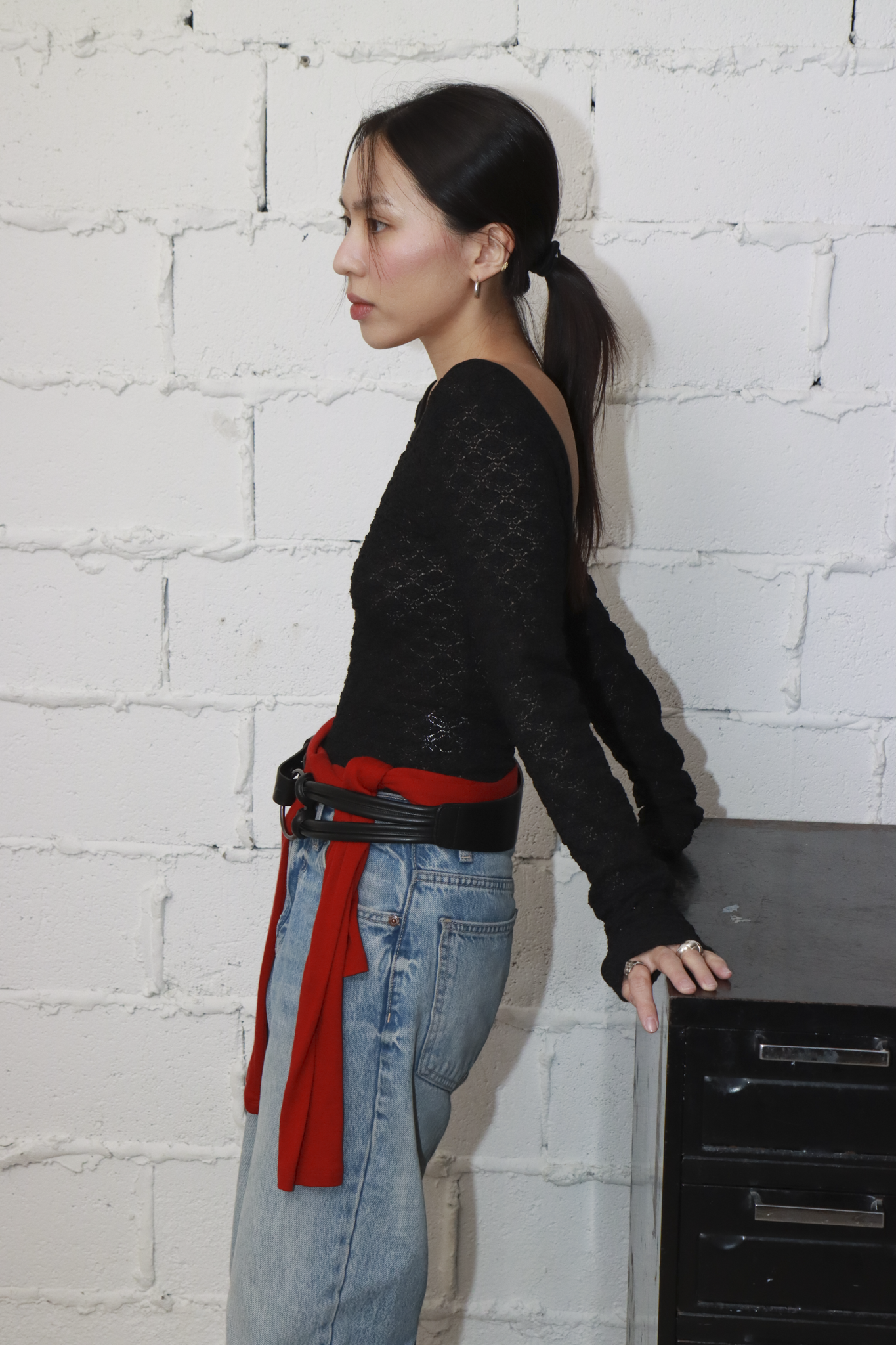 파니오 가죽벨트 - 블랙