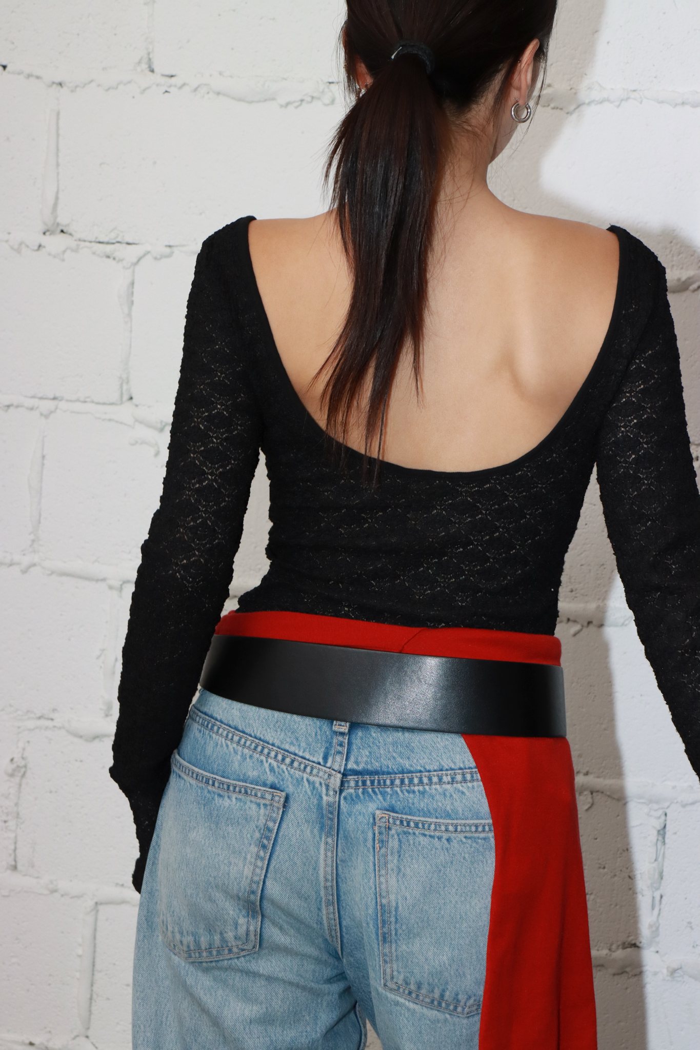 파니오 가죽벨트 - 블랙