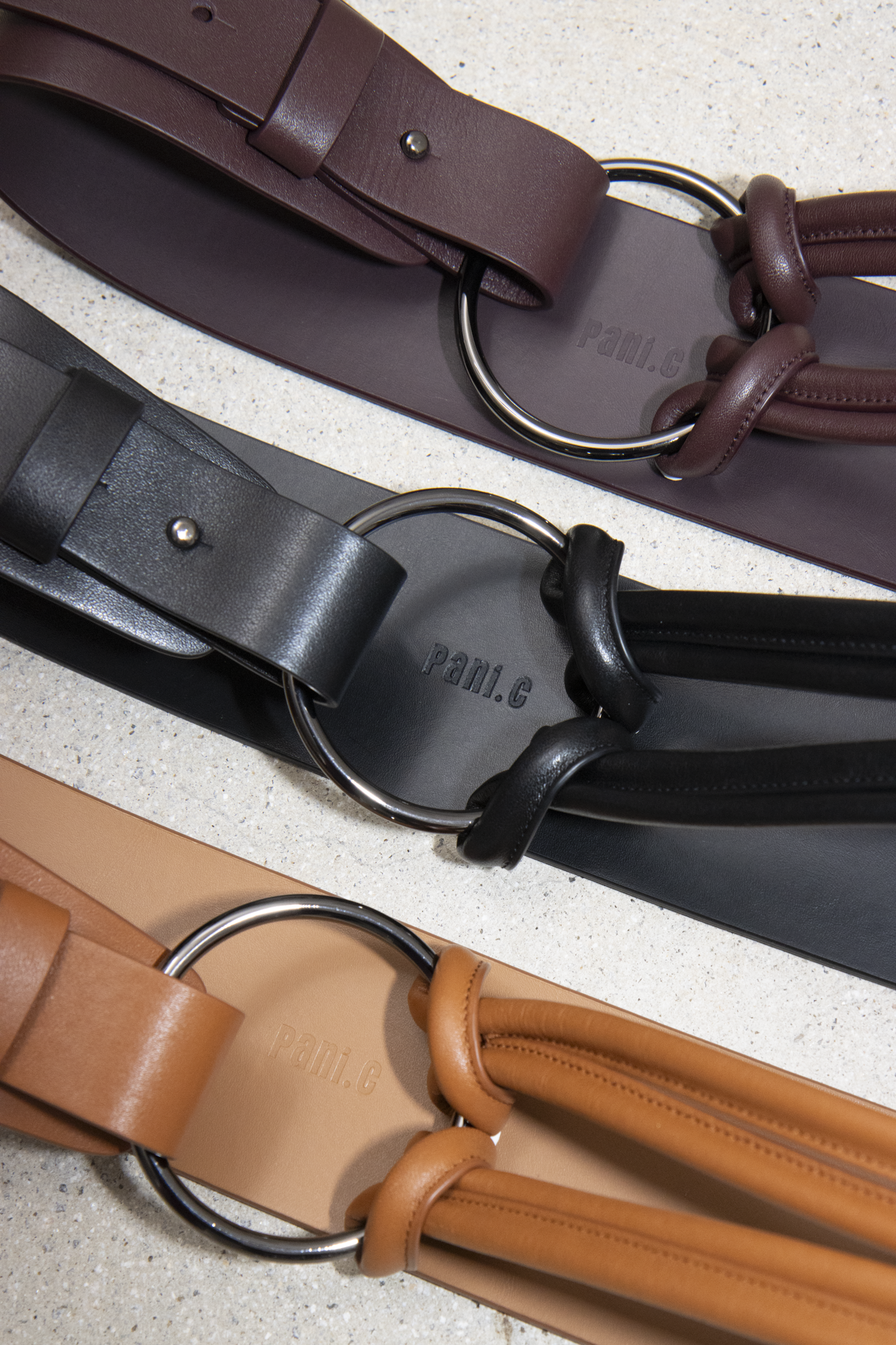 파니오 가죽벨트 - 블랙