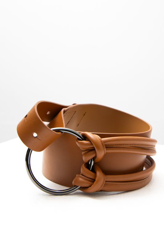 Pani.O leather belt - cognac