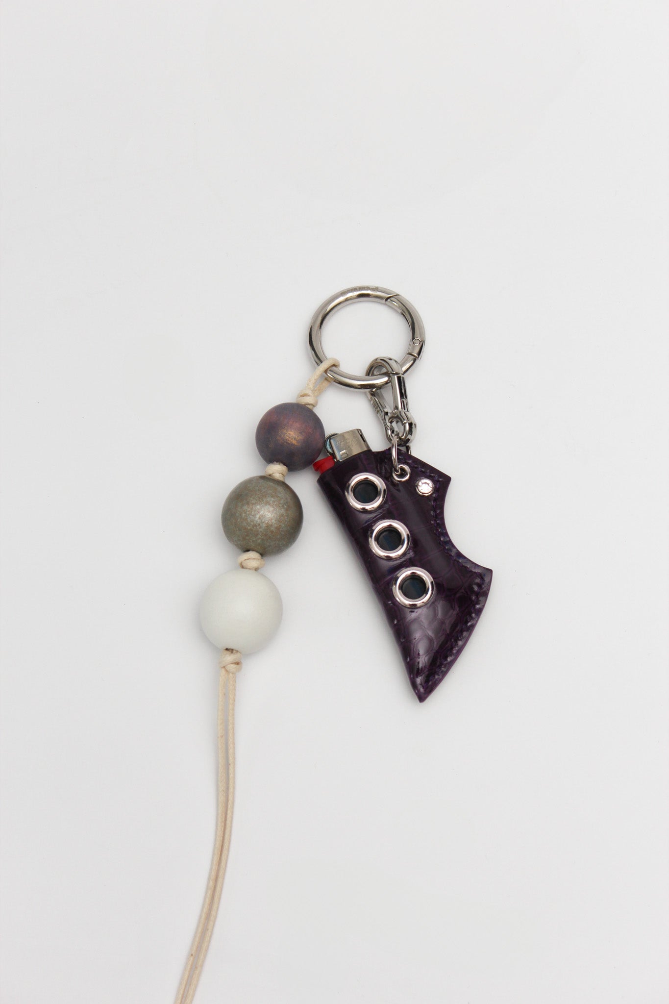 Essential Lighter holder with stone - Purple
