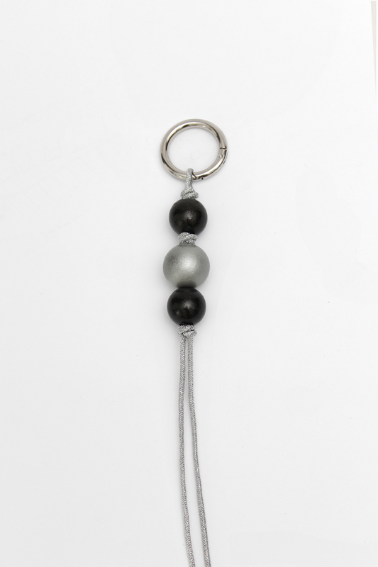 Glitter strap charm - black
