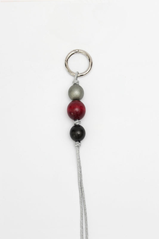 Glitter strap charm - red
