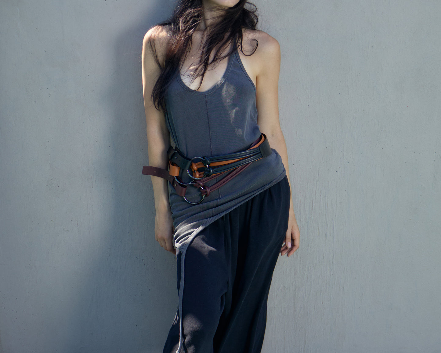 Pani.O leather belt - cognac
