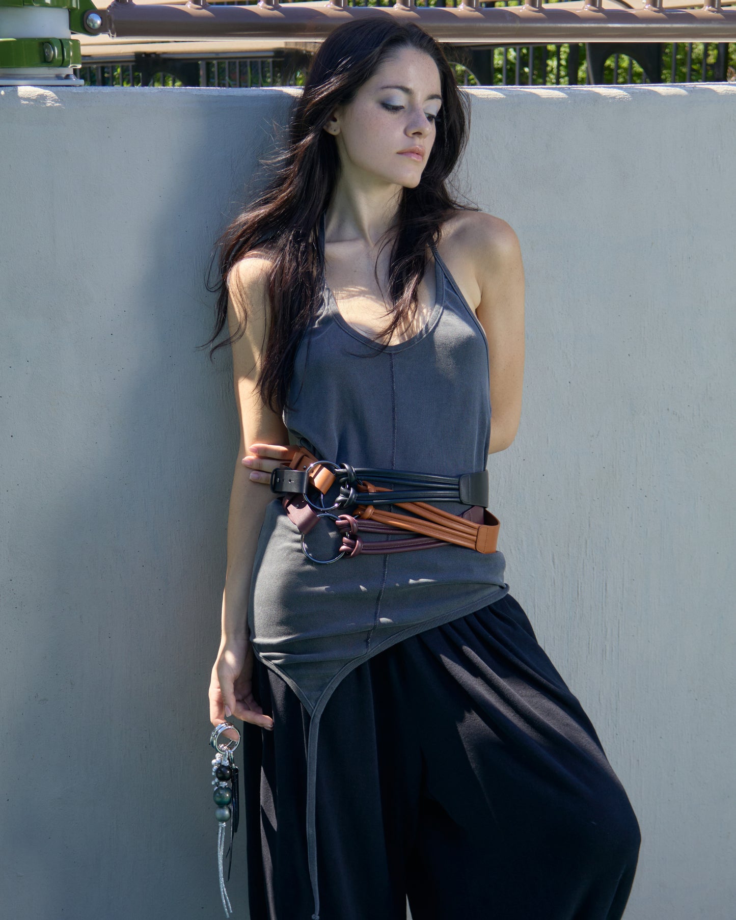 Pani.O leather belt - cognac