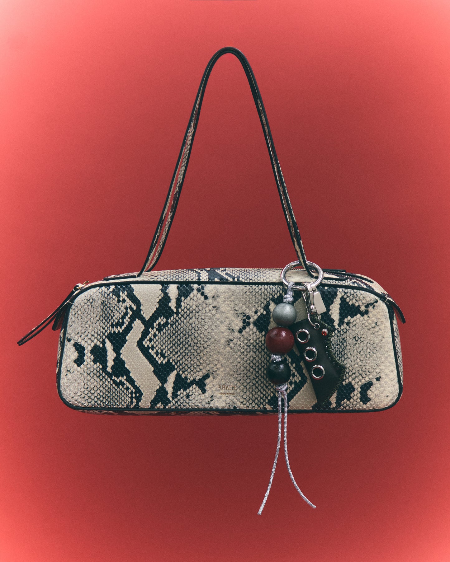 Glitter strap charm - red