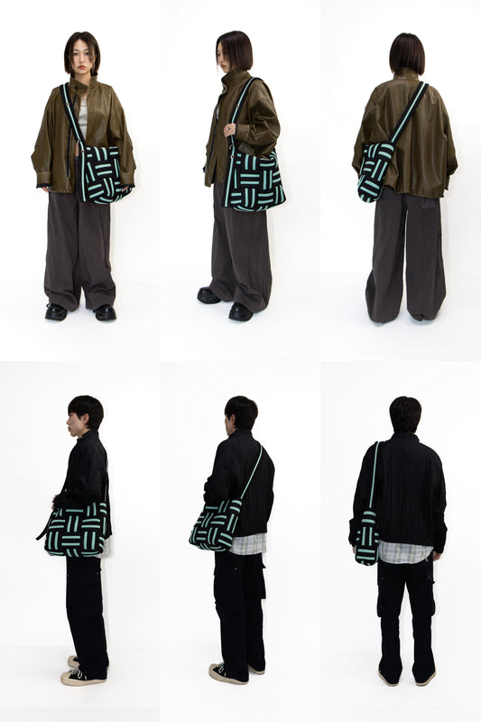 Grid crossbag - Mint