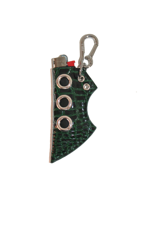 Essential lighter holder with stone - Dark green