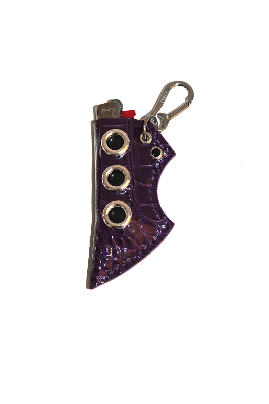 Essential Lighter holder with stone - Purple