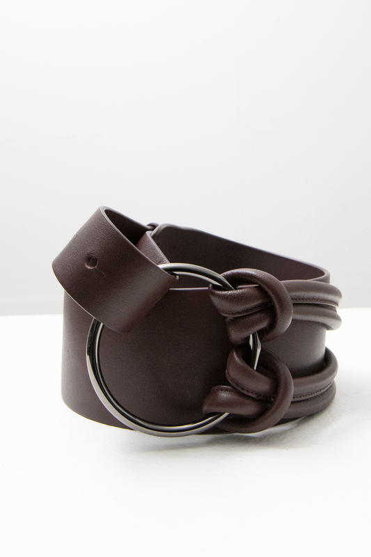 Pani.O leather belt - wine brown